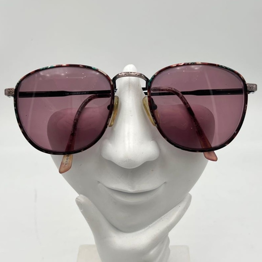 Vintage Clearvision Brown Green Oval Sunglasses Frames CV1141